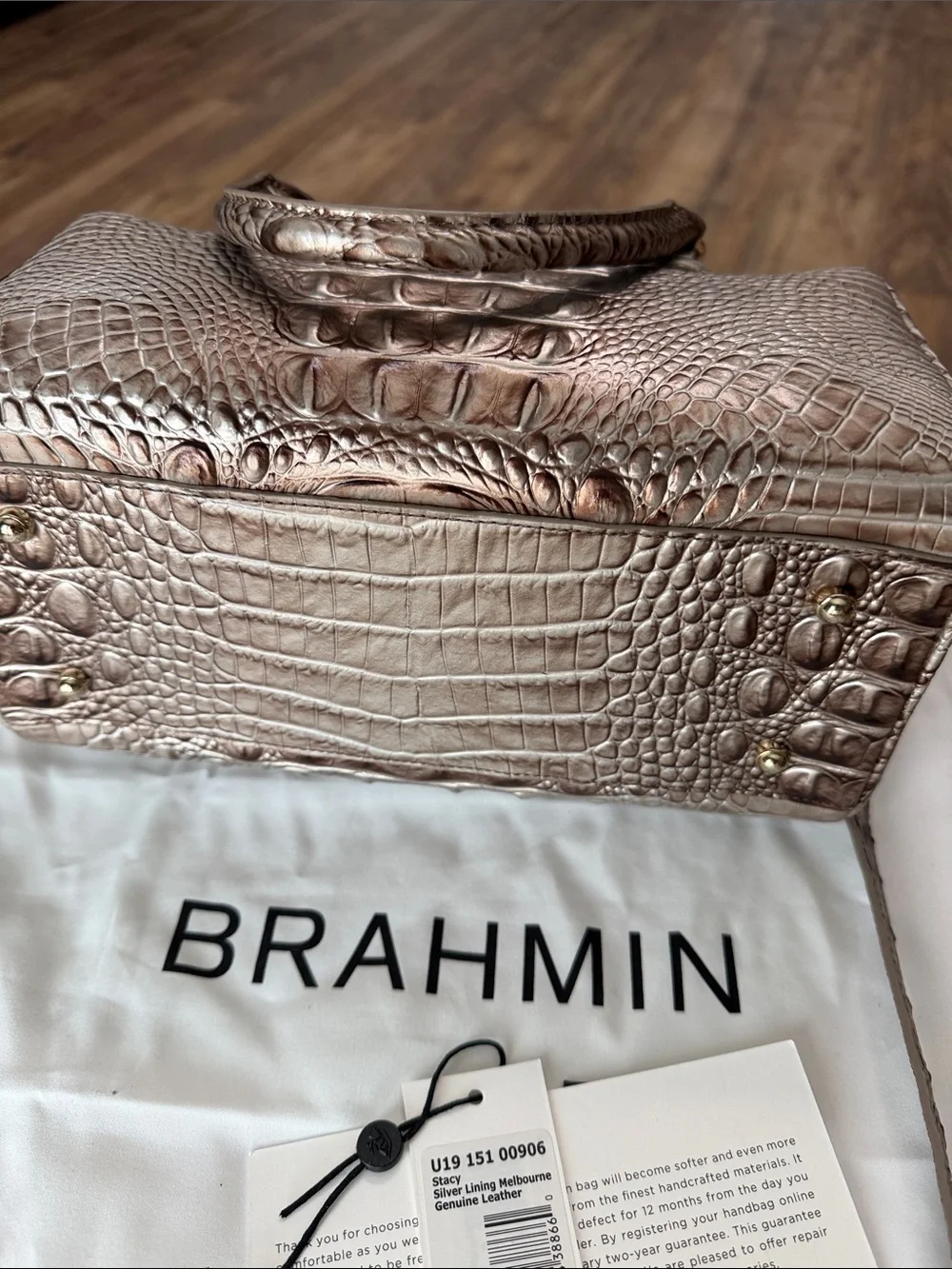 Brahmin Stacy in Silver Lining